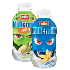Müllermilk drink, milkshake of protein